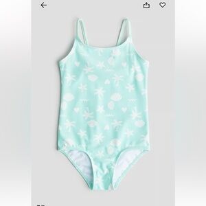 Aqua color H&M swimsuit swim pool vacation beach